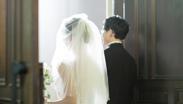 写真：新郎新婦