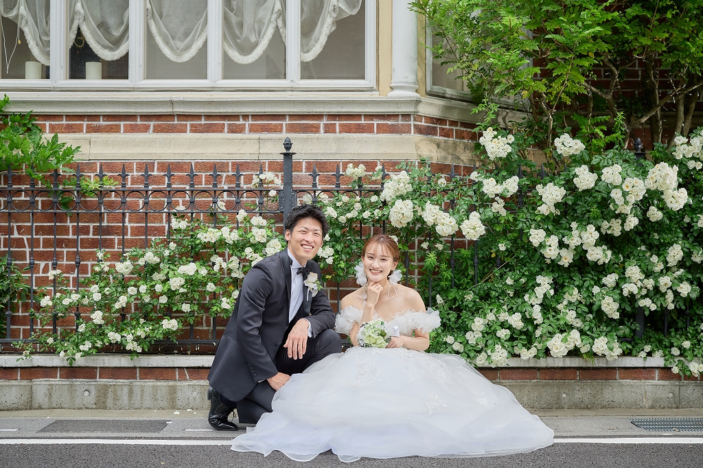 薔薇がきれいな季節の前撮りレポート
